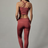 Technical Leggings + Pomegranate Sports Top Set
